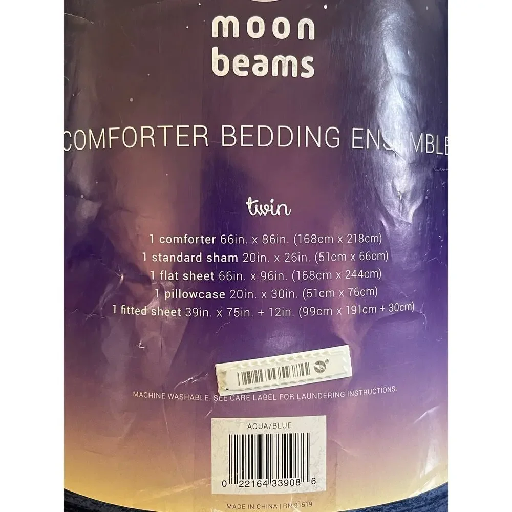 New moonbeams Twin Comforter Set - 5 Piece Stripes